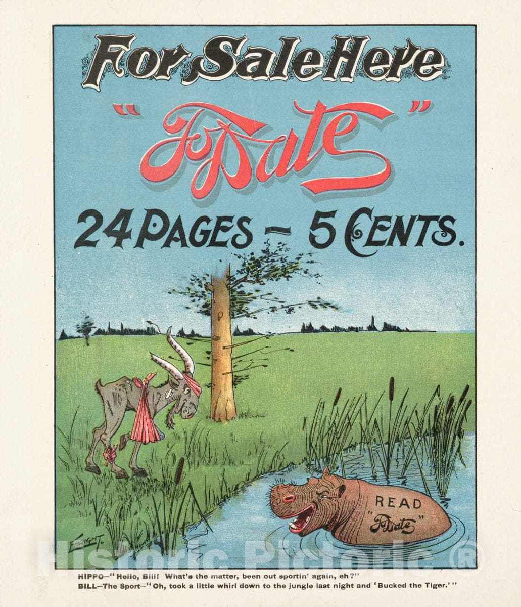 Vintage Poster -  to Date for Sale here. 24 Pages -  5 Cents., Historic Wall Art