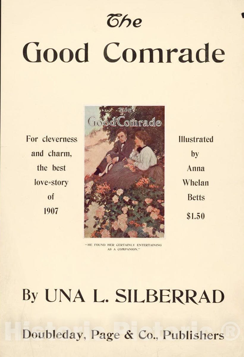 Vintage Poster -  The Good Comrade by UNA L. Silberrad., Historic Wall Art