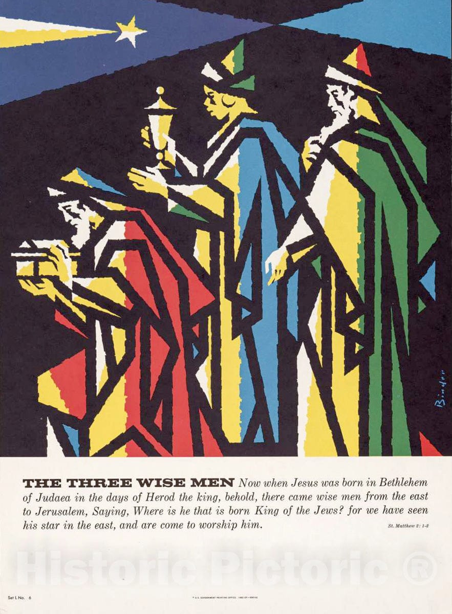 Vintage Poster -  The Three Wise Men, Historic Wall Art