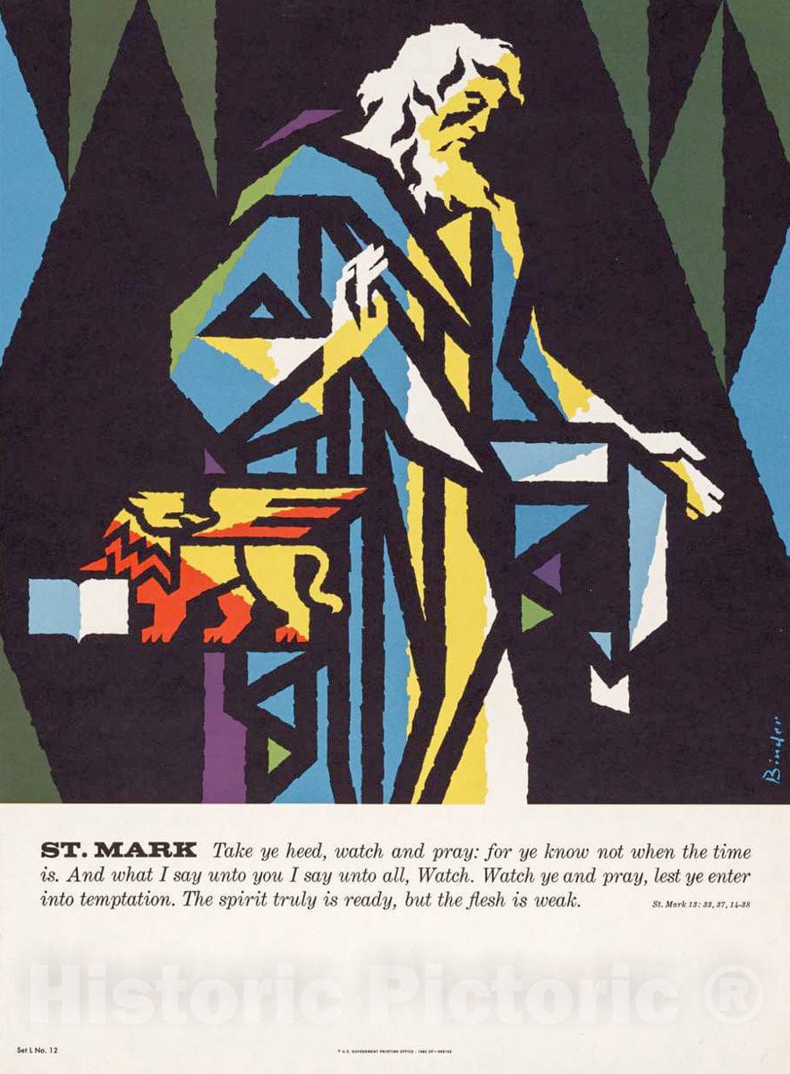 Vintage Poster -  St. Mark, Historic Wall Art