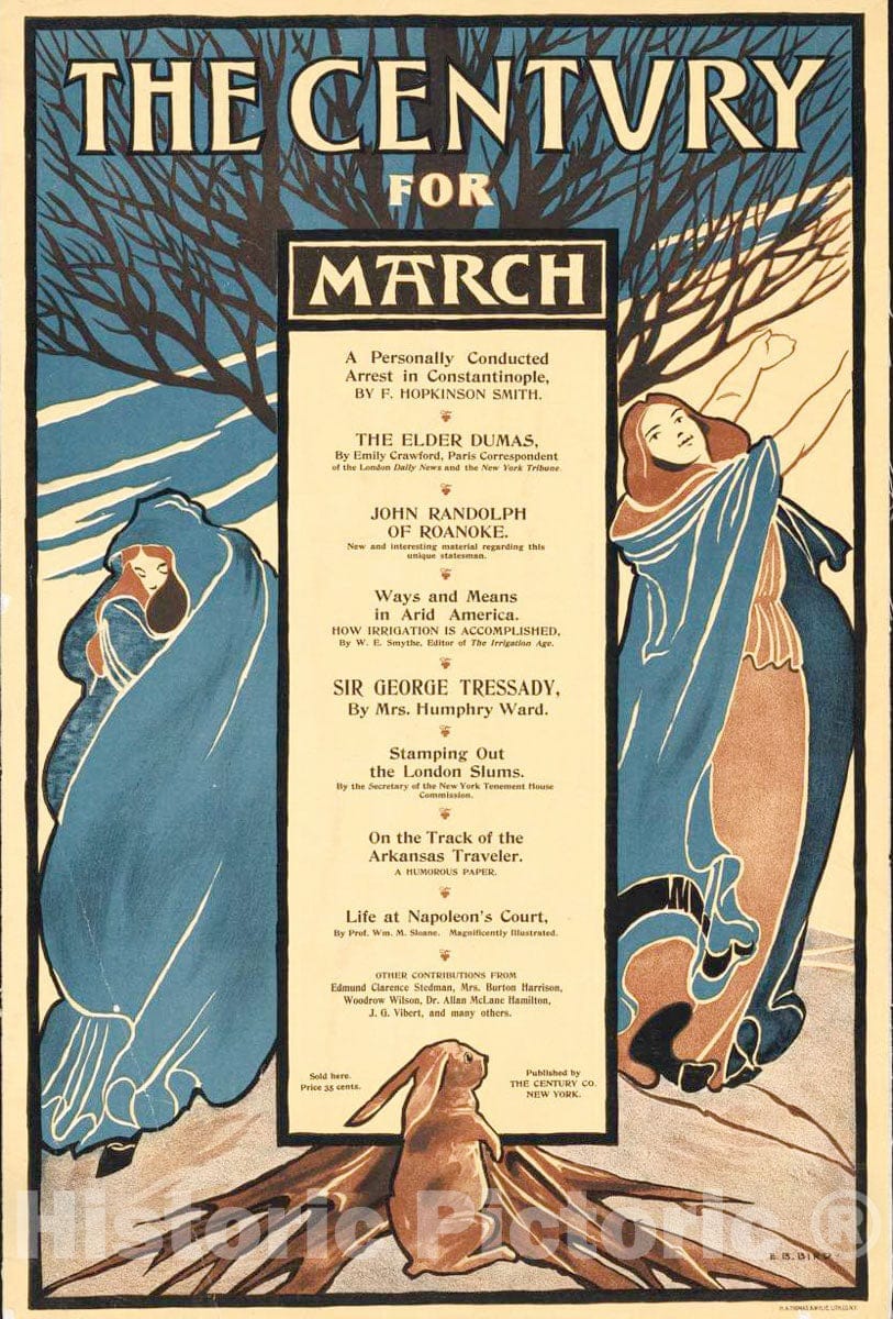 Vintage Poster -  The Century for March, Historic Wall Art