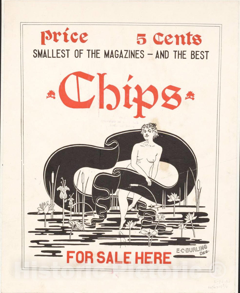 Vintage Poster -  Chips., Historic Wall Art