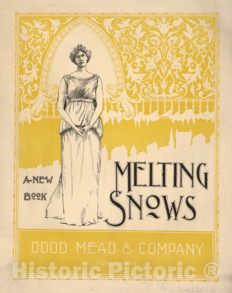 Vintage Poster -  Melting Snows, a New Book., Historic Wall Art