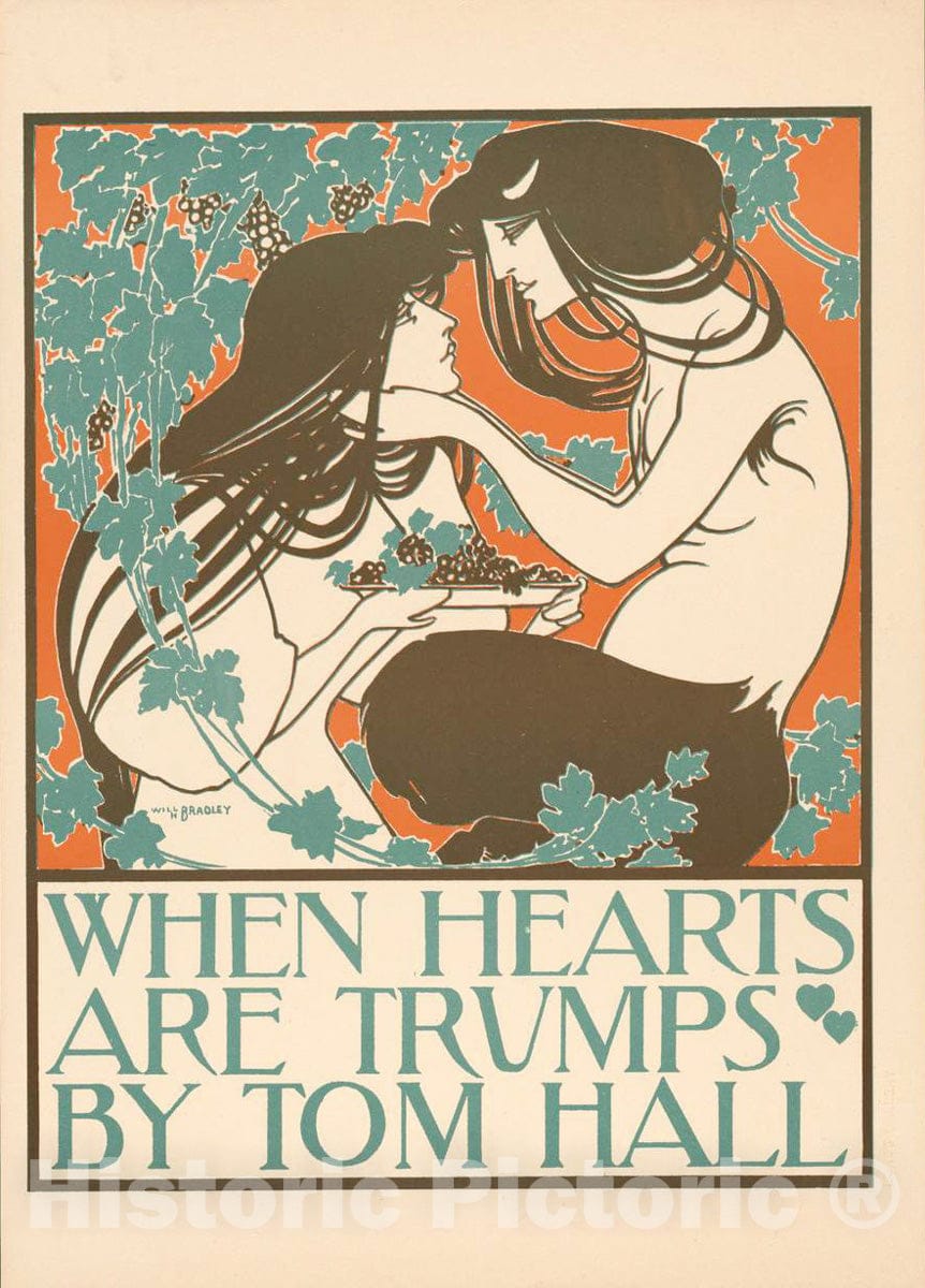 Vintage Poster -  When Hearts are Trumps by Tom Hall., Historic Wall Art