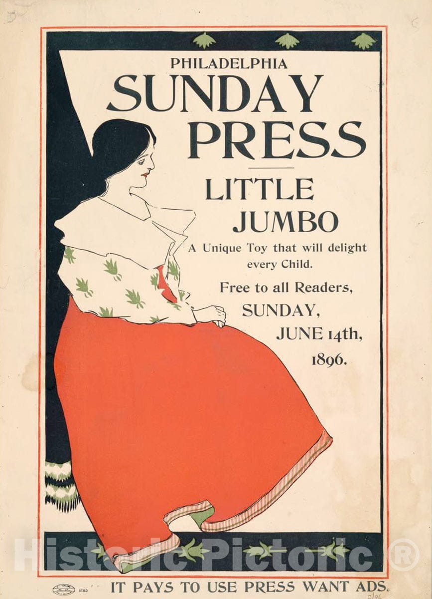 Vintage Poster -  Little Jumbo, Historic Wall Art