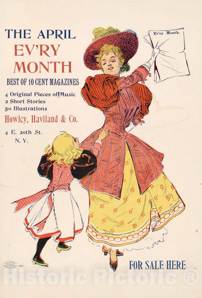 Vintage Poster -  The April ev'ry Month -  Best of 10 Cent Magazines, Historic Wall Art