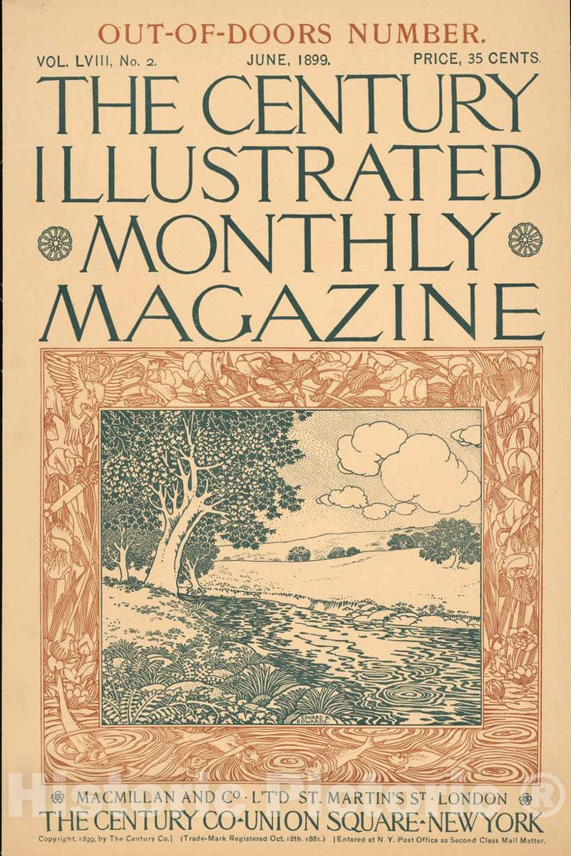 Vintage Poster -  The Century Illustrated Monthly Magazine., Historic Wall Art