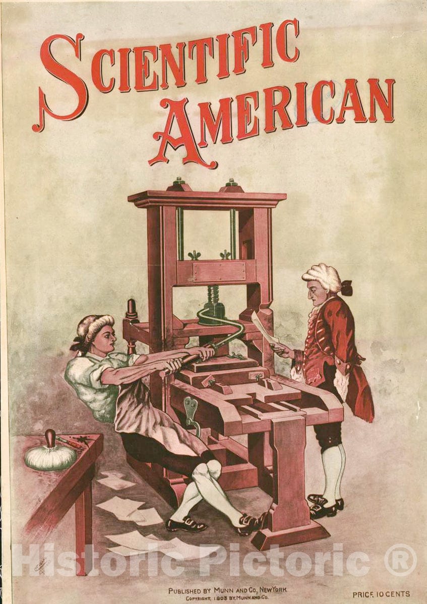 Vintage Poster -  Scientific American., Historic Wall Art