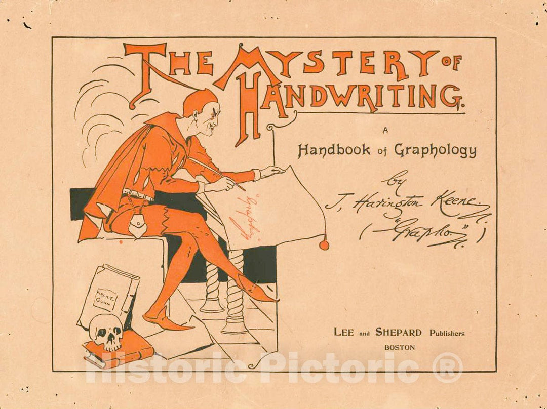 Vintage Poster -  The Mystery of Handwriting, a Handbook of Graphology by J. Harington Keene -  Archie Gunn., Historic Wall Art