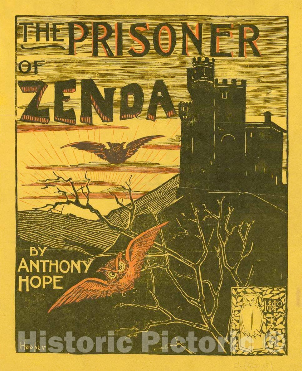 Vintage Poster -  The Prisoner of Zenda by Anthony Hope -  Hooper., Historic Wall Art