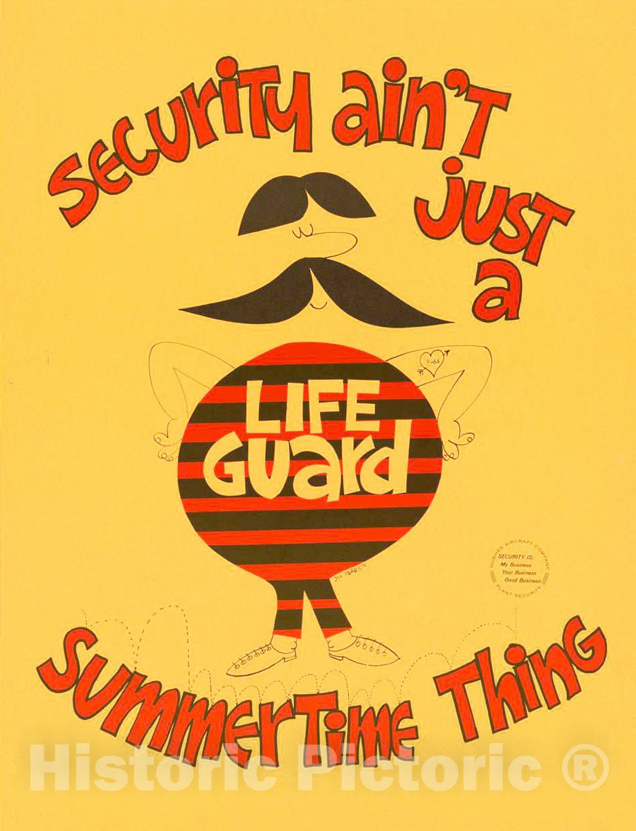 Vintage Poster -  Security Ain't just a Summertime Thing -  Don Ferguson., Historic Wall Art