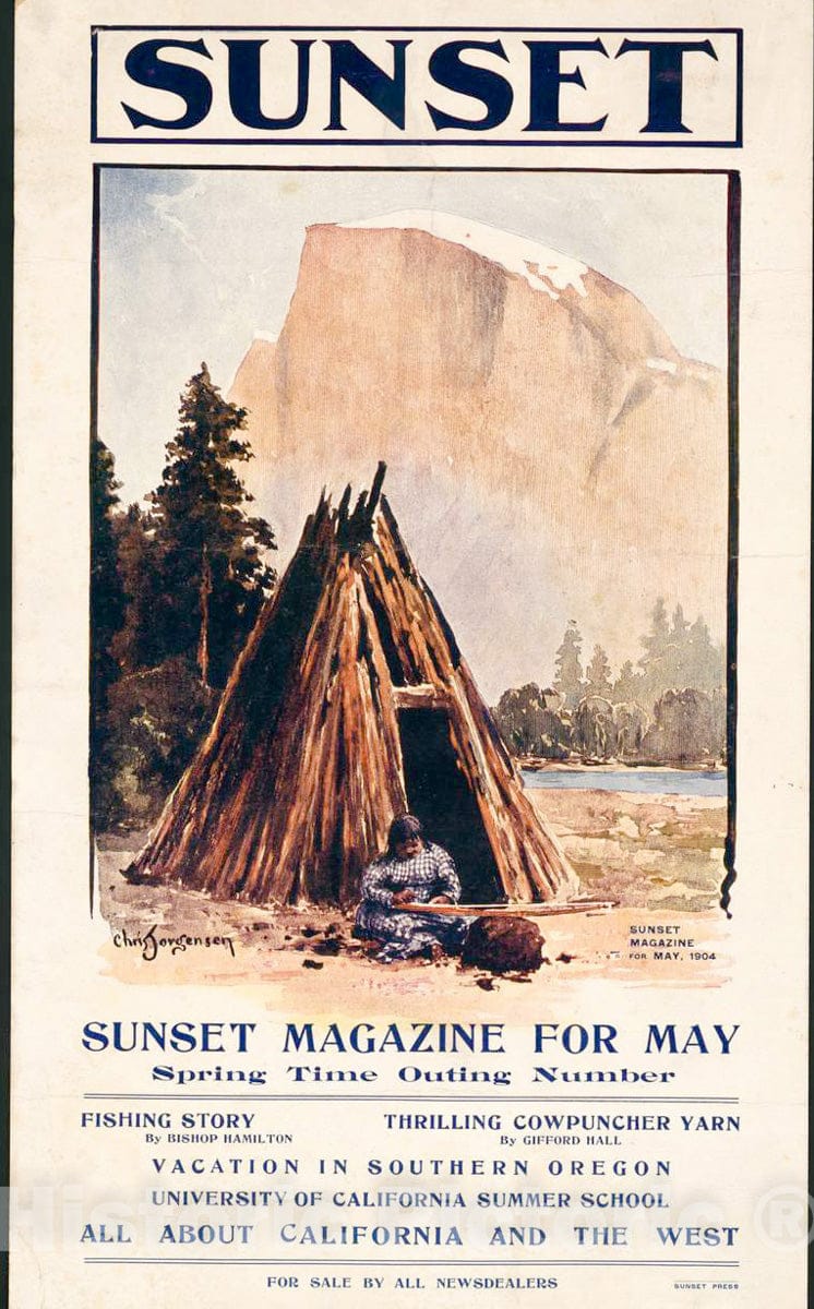 Vintage Poster -  Sunset Magazine for May., Historic Wall Art