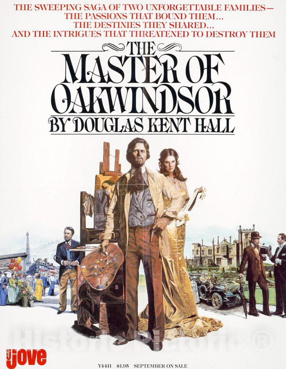 Vintage Poster -  The Master of Oakwindsor by Douglas Kent Hall., Historic Wall Art