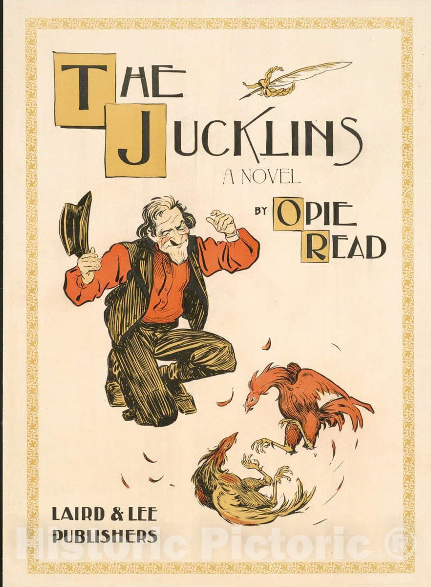 Vintage Poster -  The jucklins, a Novel by Opie Read., Historic Wall Art