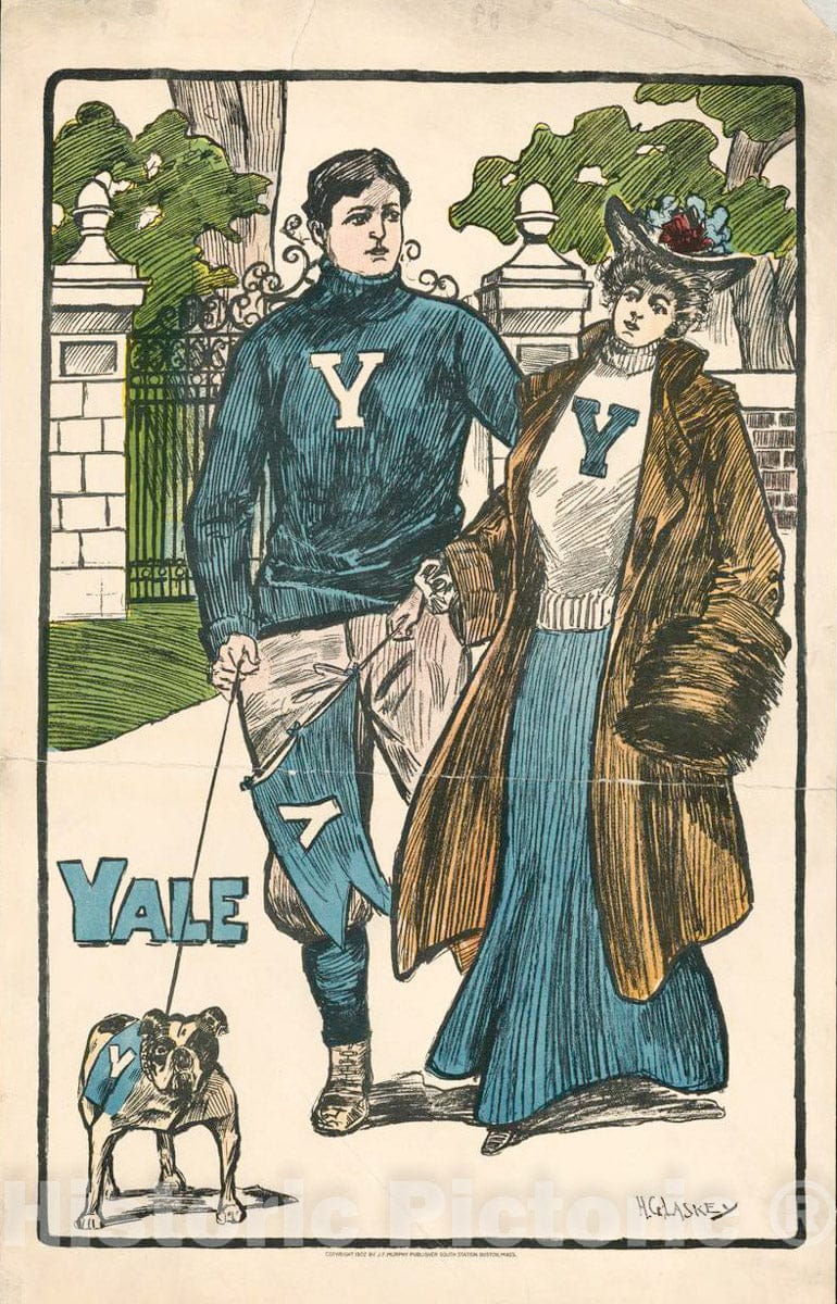 Vintage Poster -  Yale., Historic Wall Art