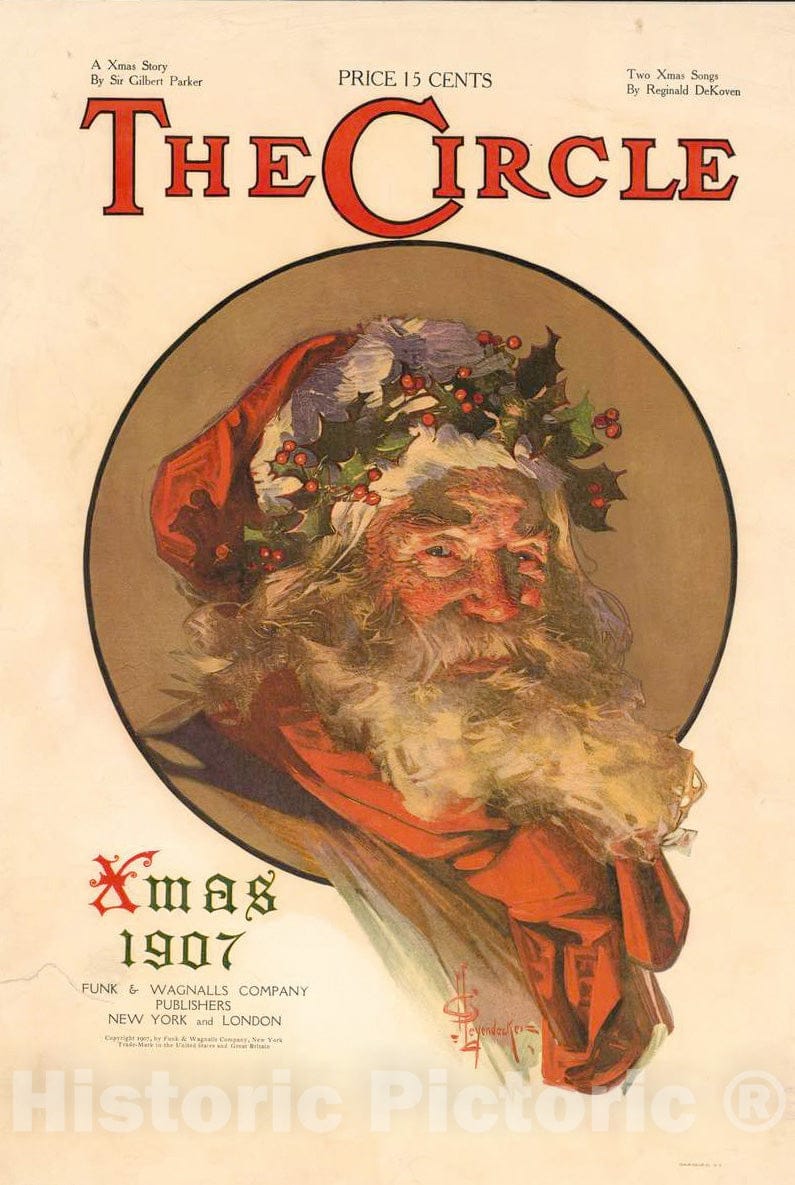 Vintage Poster -  The Circle, Xmas 1907, Historic Wall Art