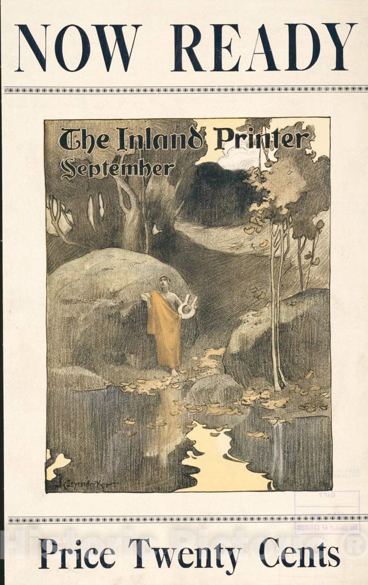 Vintage Poster -  The Inland Printer September, Historic Wall Art