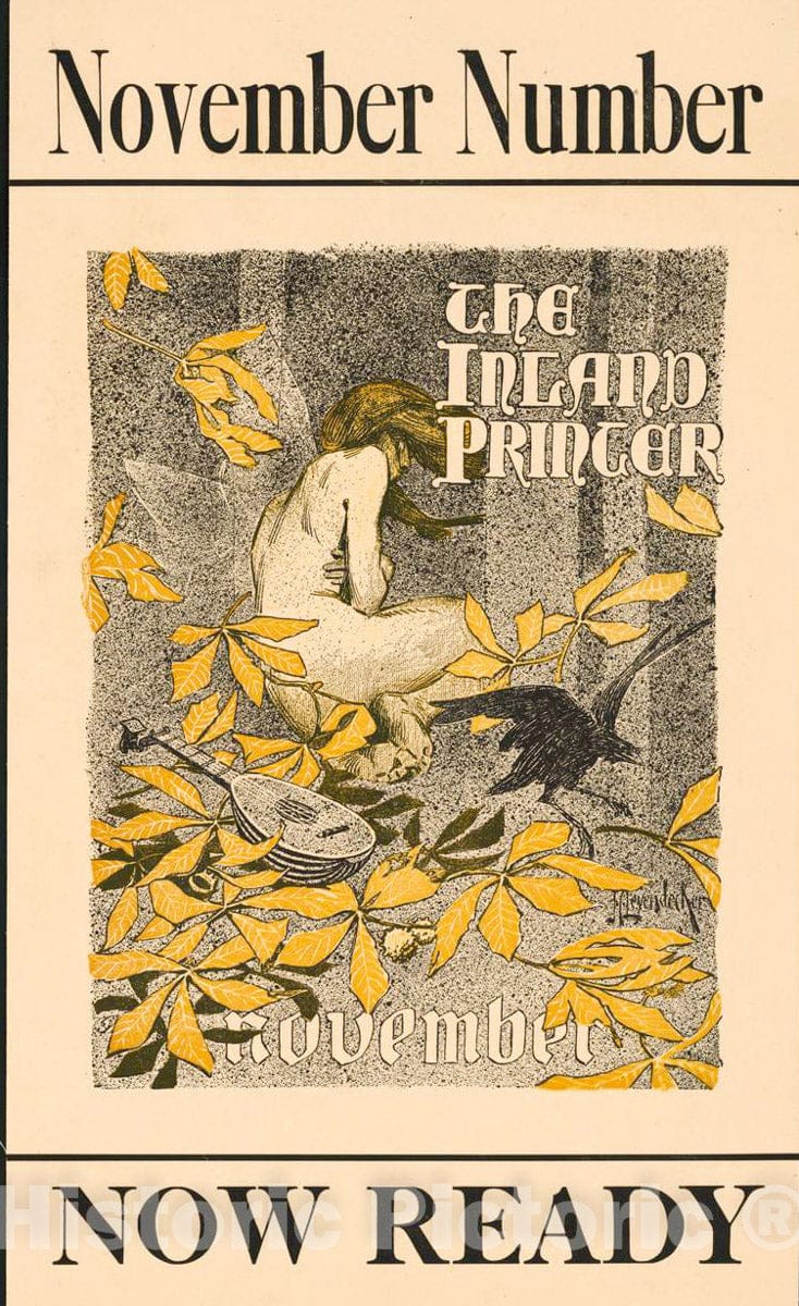 Vintage Poster -  The Inland Printer, November 1, Historic Wall Art