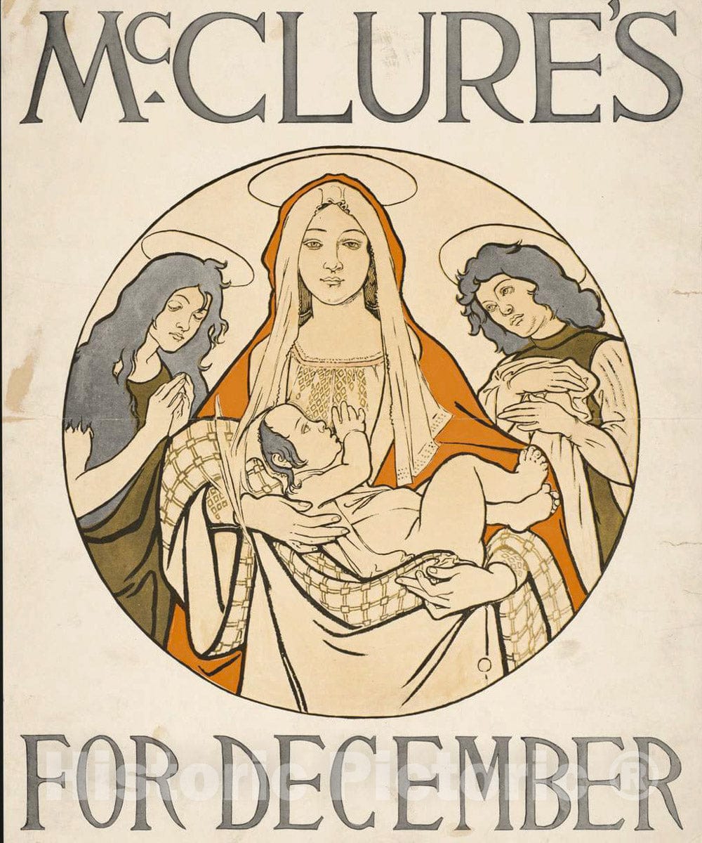 Vintage Poster -  McClure's for December, Historic Wall Art