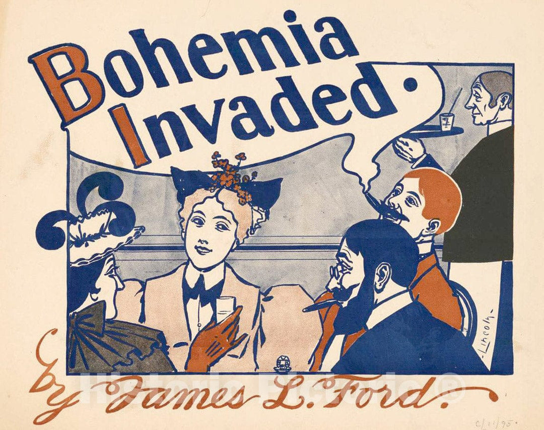 Vintage Poster -  Bohemia invaded by James L. Ford, Historic Wall Art