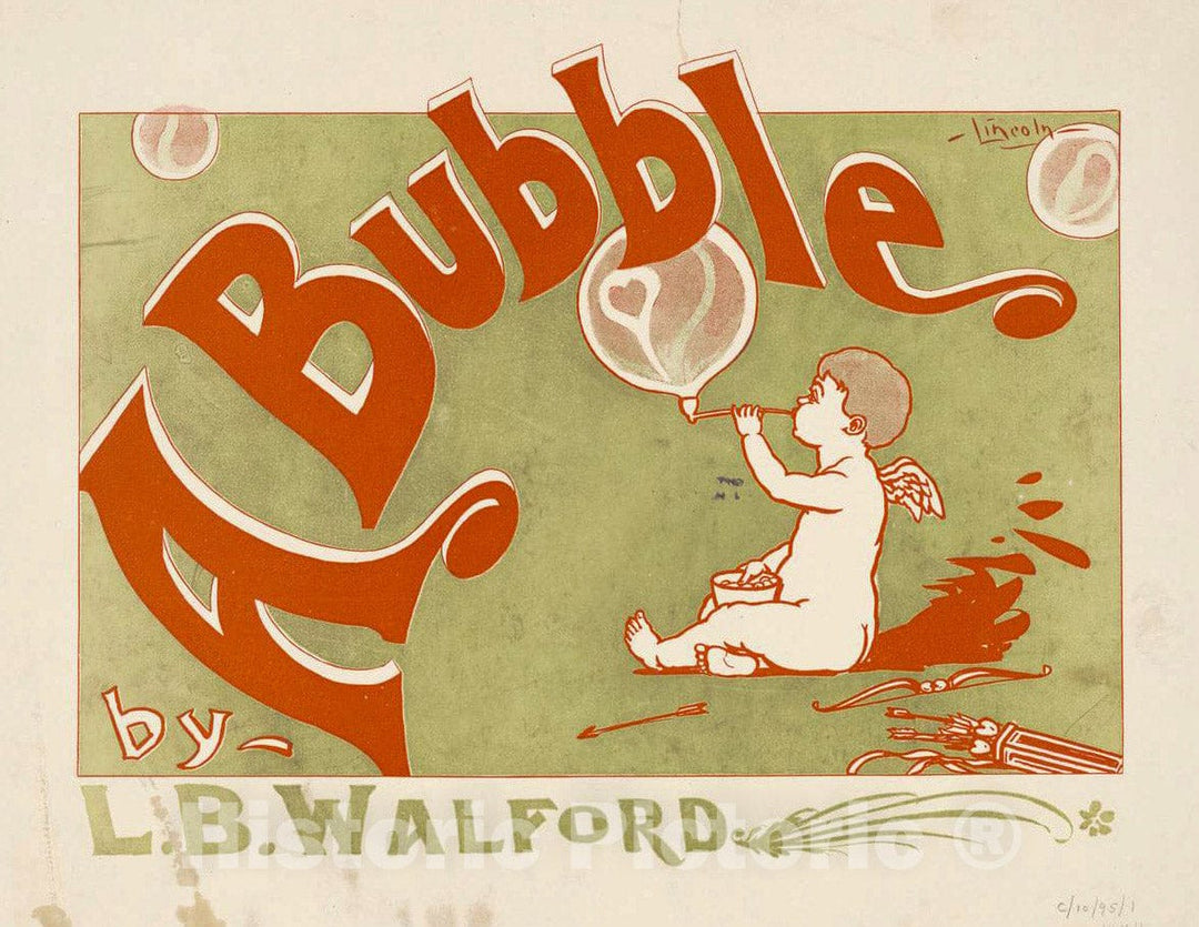 Vintage Poster -  A Bubble by L.B. Walford, Historic Wall Art