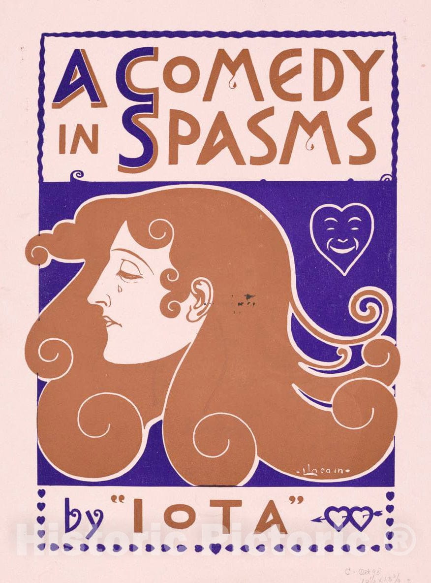 Vintage Poster -  A Comedy in spasms by Iota, Historic Wall Art