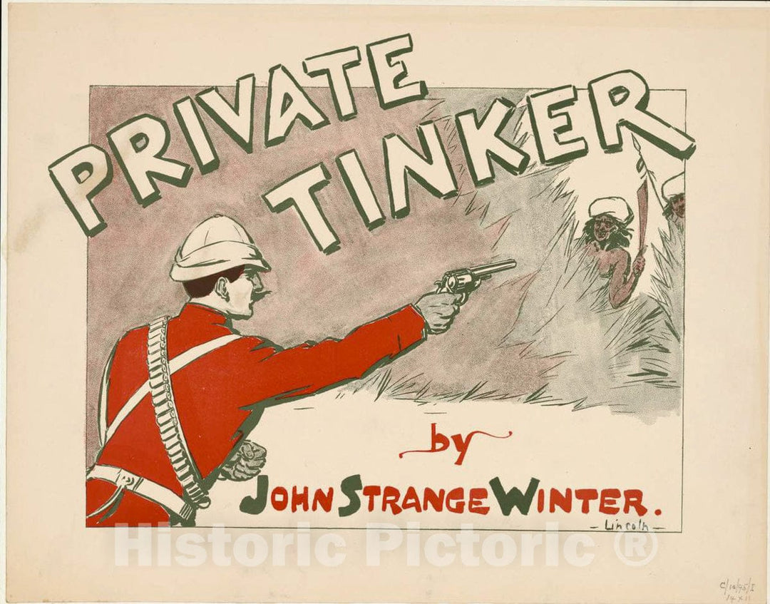 Vintage Poster -  Private Tinker by John Strange Winter, Historic Wall Art