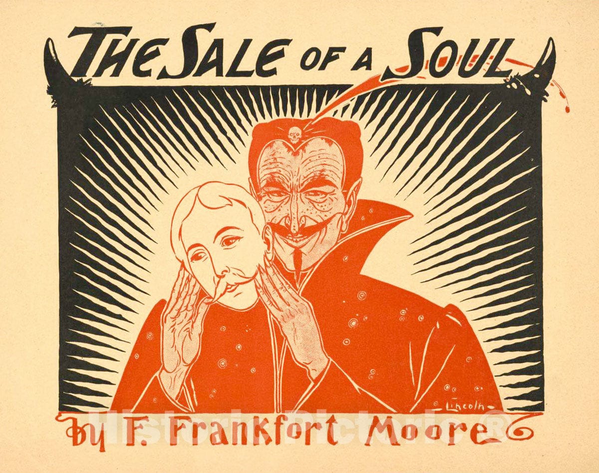 Vintage Poster -  The Sale of a Soul by F. Frankfort Moore, Historic Wall Art