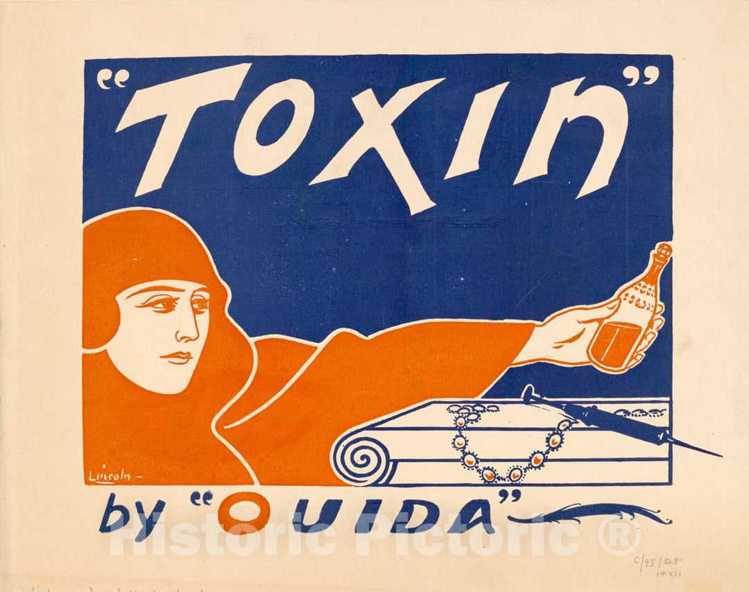 Vintage Poster -  Toxin by Ouida, Historic Wall Art