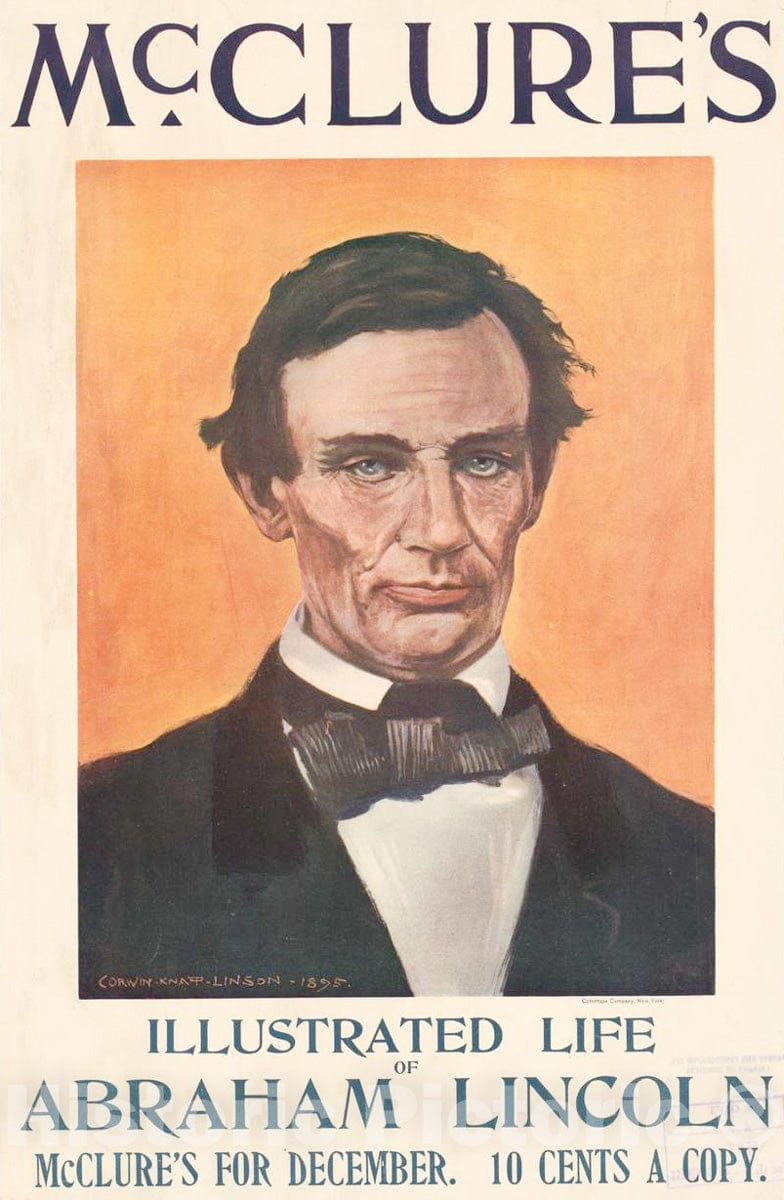 Vintage Poster - McClure's, Illustrated Life of Abraham Lincoln, Historic Wall Art