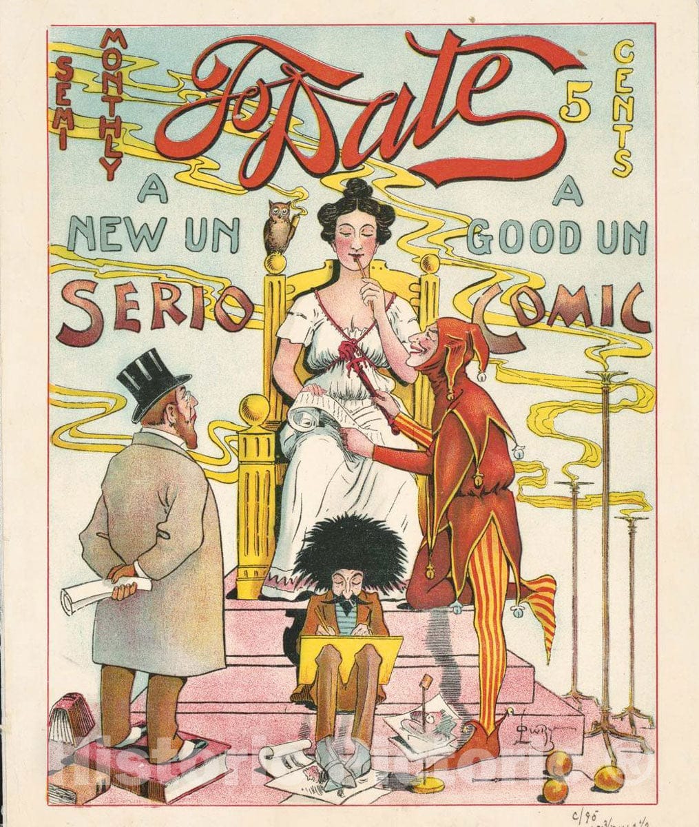 Vintage Poster -  to Date. A New un serio, a Good un Comic 1, Historic Wall Art