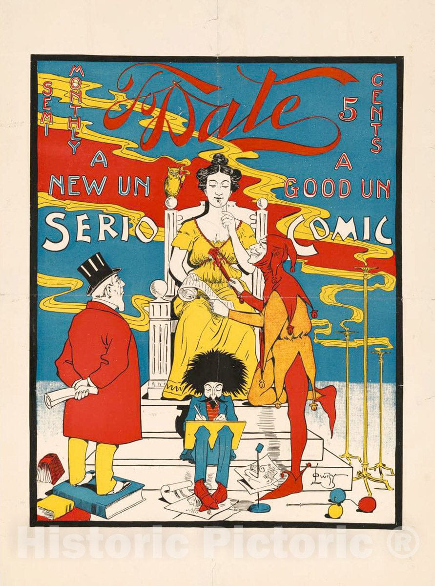 Vintage Poster -  to Date. A New un serio, a Good un Comic 2, Historic Wall Art