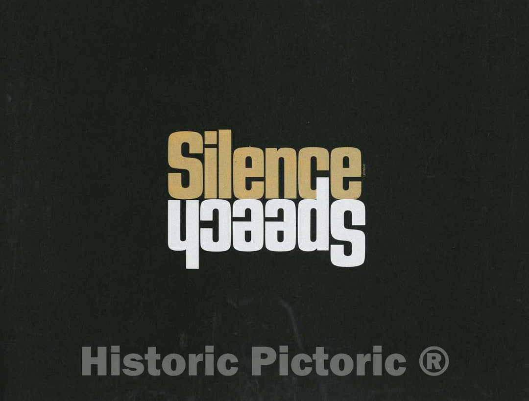 Vintage Poster -  Speech -  Silence. Leviticus, Historic Wall Art