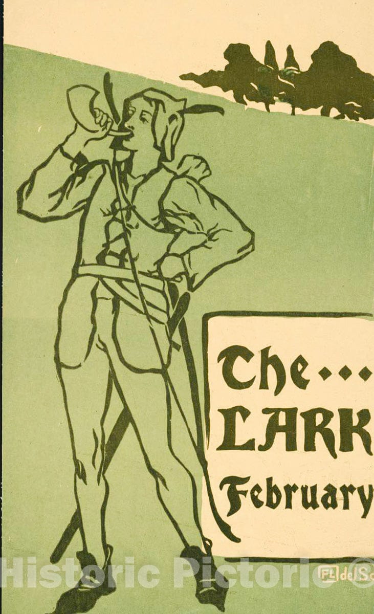 Vintage Poster -  The Lark February, Historic Wall Art