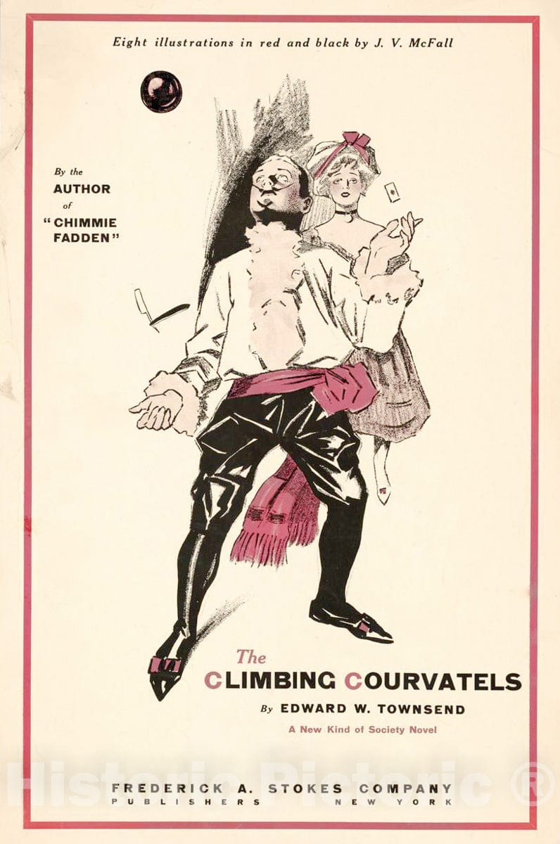 Vintage Poster -  The Climbing courvatels by Edward W. Townsend, Historic Wall Art