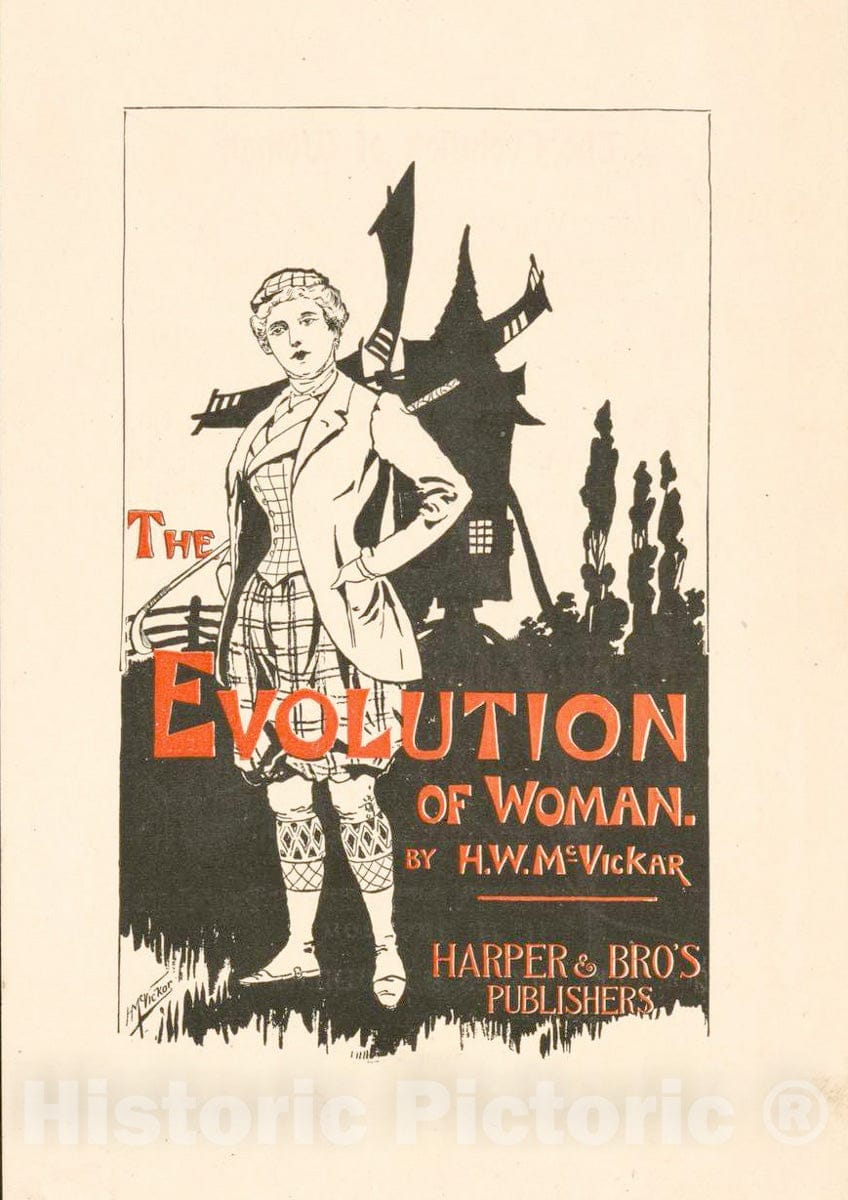 Vintage Poster -  The Evolution of Woman by H.W. McVickar, Historic Wall Art