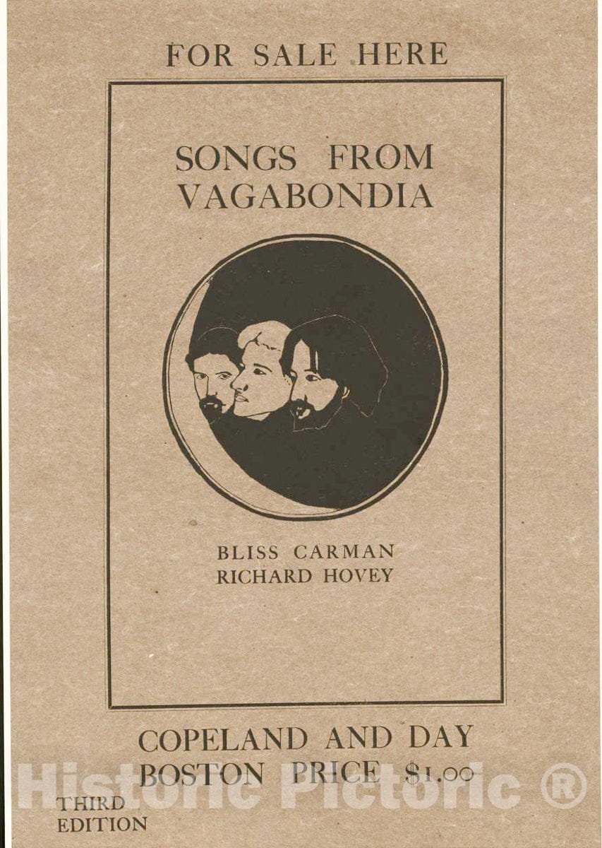 Vintage Poster -  Songs from Vagabondia by Bliss Carman and Richard Hovey, Historic Wall Art