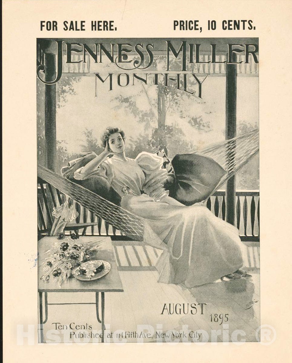 Vintage Poster -  Jenness Miller Monthly, August 1895, Historic Wall Art