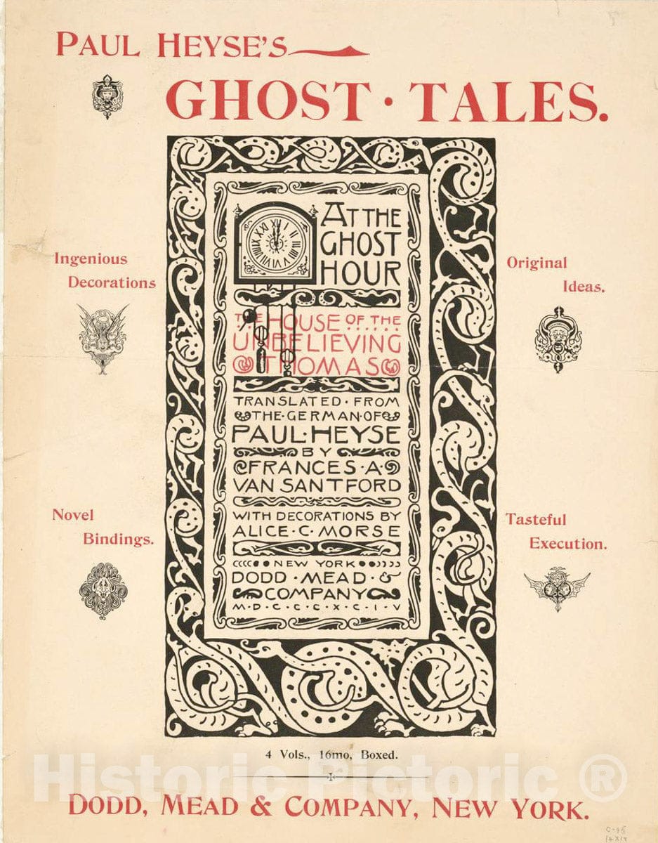 Vintage Poster -  Paul Heyse's Ghost Tales, Historic Wall Art