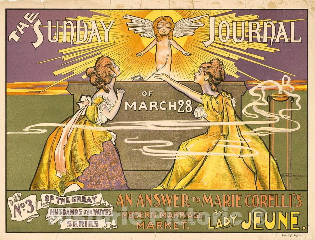 Vintage Poster -  The Sunday Journal of March 28. No. 3, Historic Wall Art