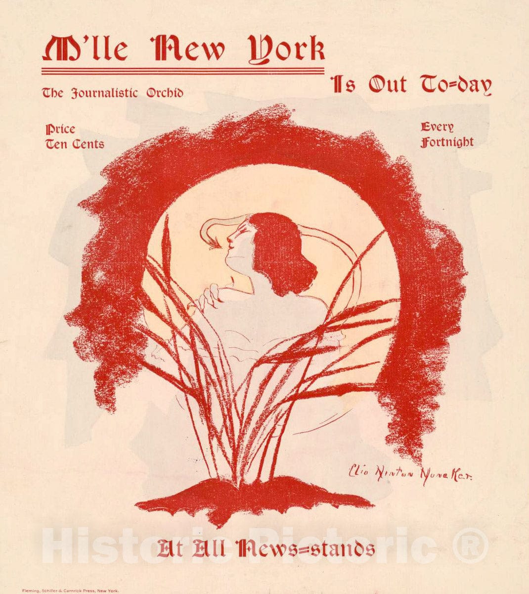 Vintage Poster -  M'lle New York is Out Today at All News=Stands, Historic Wall Art