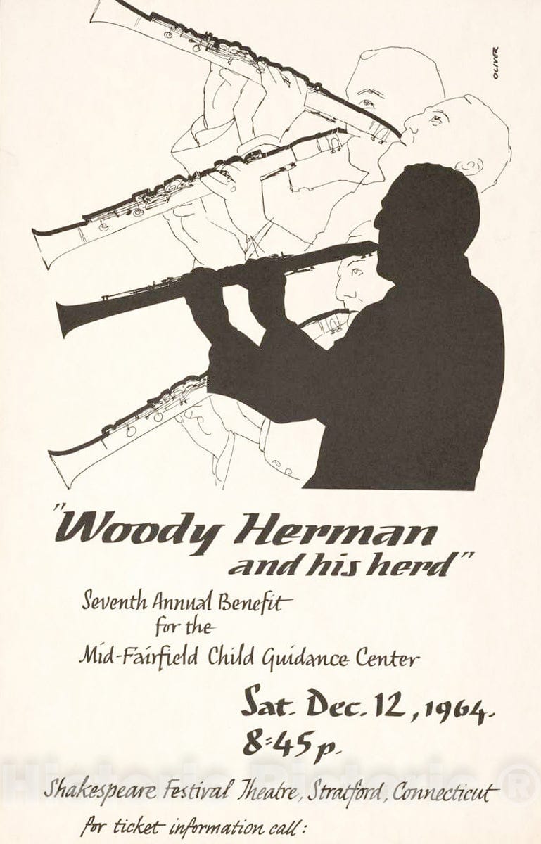 Vintage Poster - Woody Herman and his Herd, Historic Wall Art