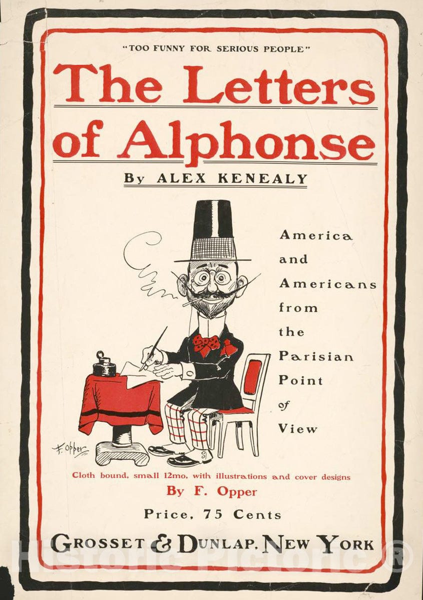 Vintage Poster -  The Letters of Alphonse by Alex Kenealy, Historic Wall Art