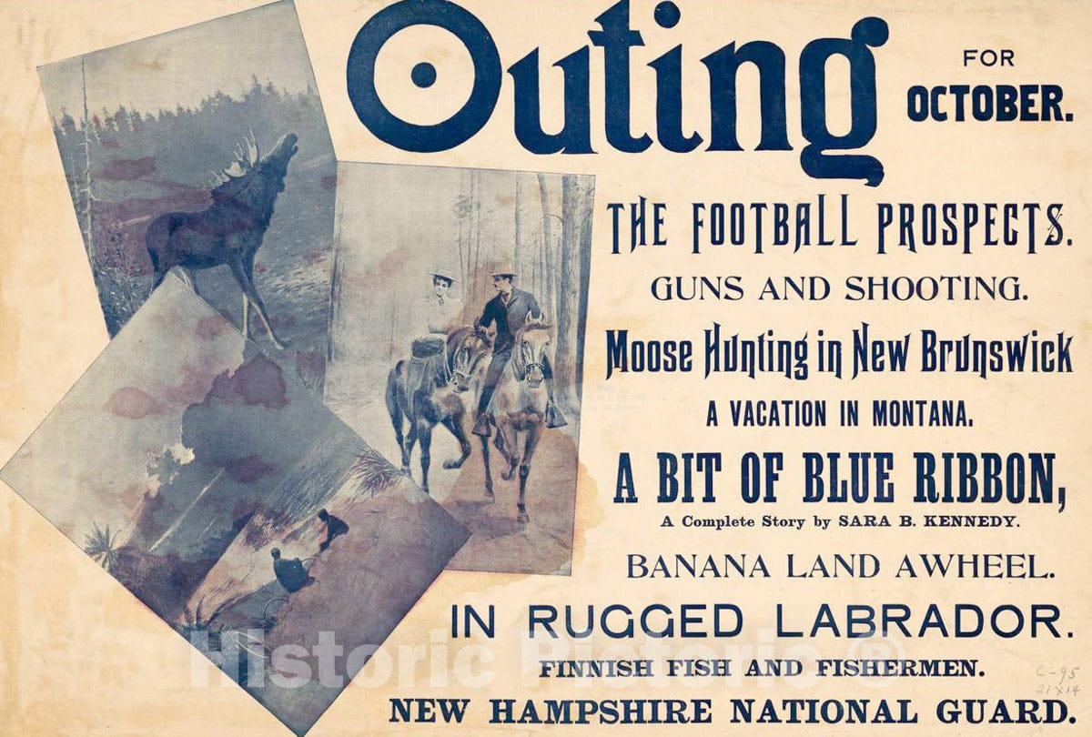 Vintage Poster - Outing for October. The Football prospects., Historic Wall Art