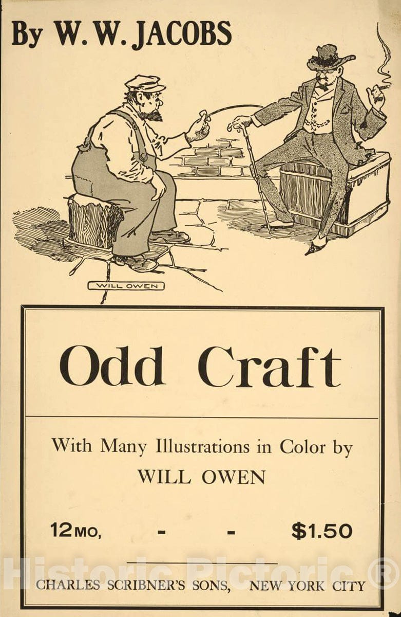 Vintage Poster -  Odd Craft by W.W. Jacobs, Historic Wall Art