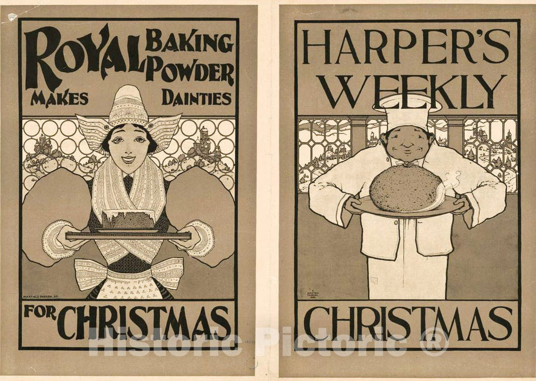 Vintage Poster -  Harper's Weekly, Christmas, Historic Wall Art