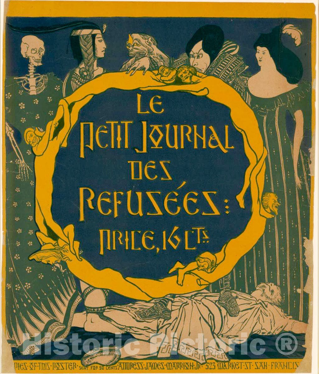 Vintage Poster -  Le Petit Journal des refusÃ©es, Historic Wall Art