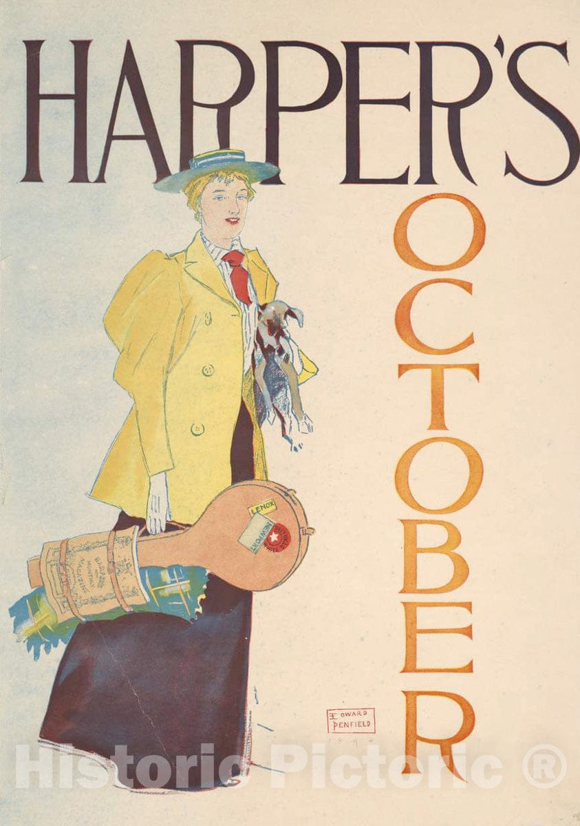 Vintage Poster -  Harper's [for] October 1, Historic Wall Art