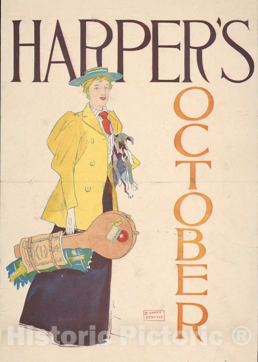 Vintage Poster -  Harper's [for] October 2, Historic Wall Art