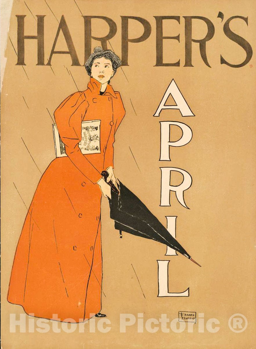 Vintage Poster -  Harper's [for] April 1, Historic Wall Art